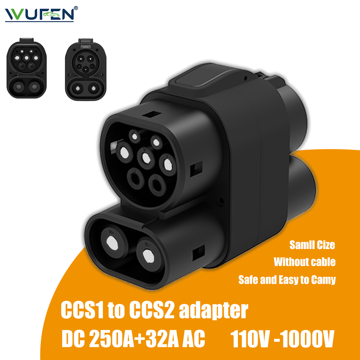 Ccs2 To Ccs1 Fast Charge Adapter 250Kw - Adaptor Pengisi Daya Kendaraan Listrik WUFEN