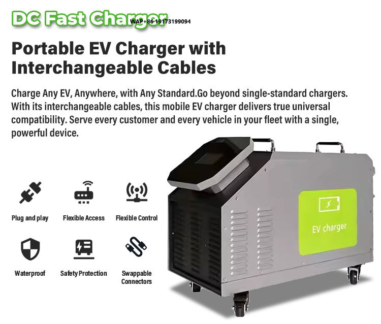 Portable Dc Fast Charger 20Kw Ccs2 - Pengisi Daya EV DC Portabel untuk