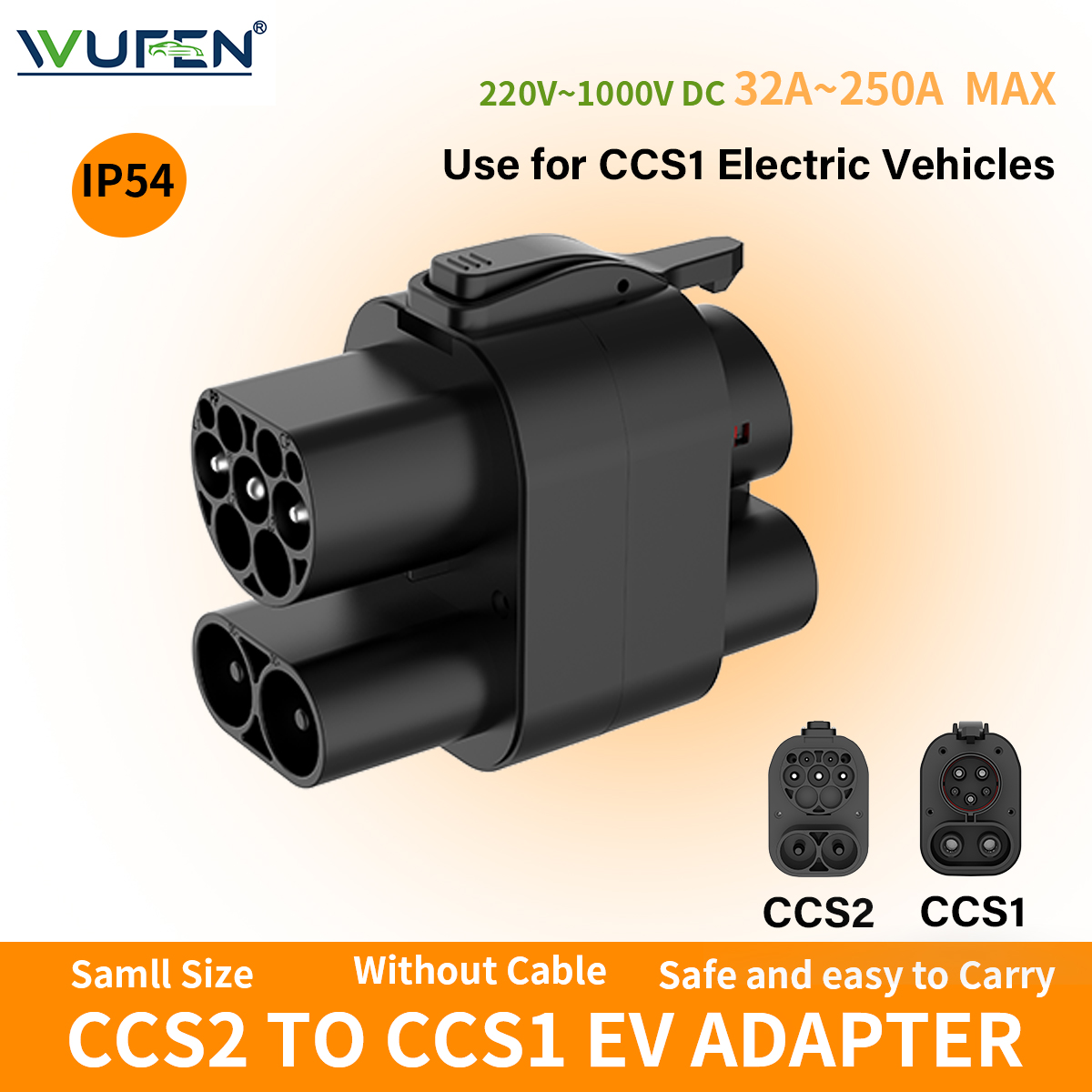 Ccs2 To Ccs1 Fast Charge Adapter 250Kw - WUFEN CCS2 Ke CCS1 Adaptor EV