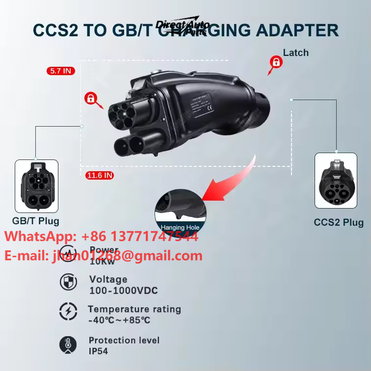Pengisi Daya EV DC 200A 250A 1 - Gb/T To Ccs2 200A Fast Charging Adapter ulasan dan harga