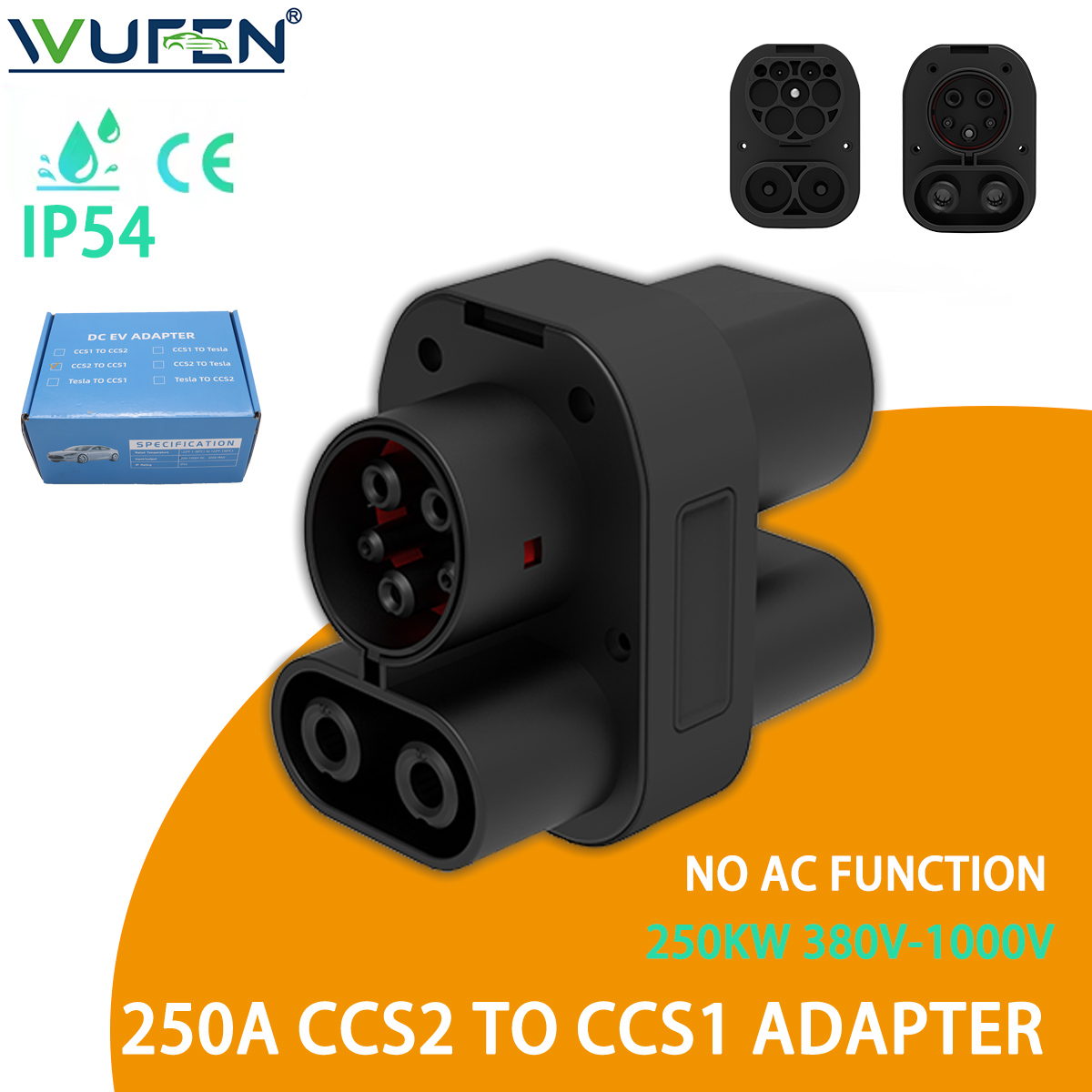 Adaptor WUFEN 250KW CCS2 ke CC - Ccs2 To Ccs1 Fast Charge Adapter 250Kw ulasan dan harga